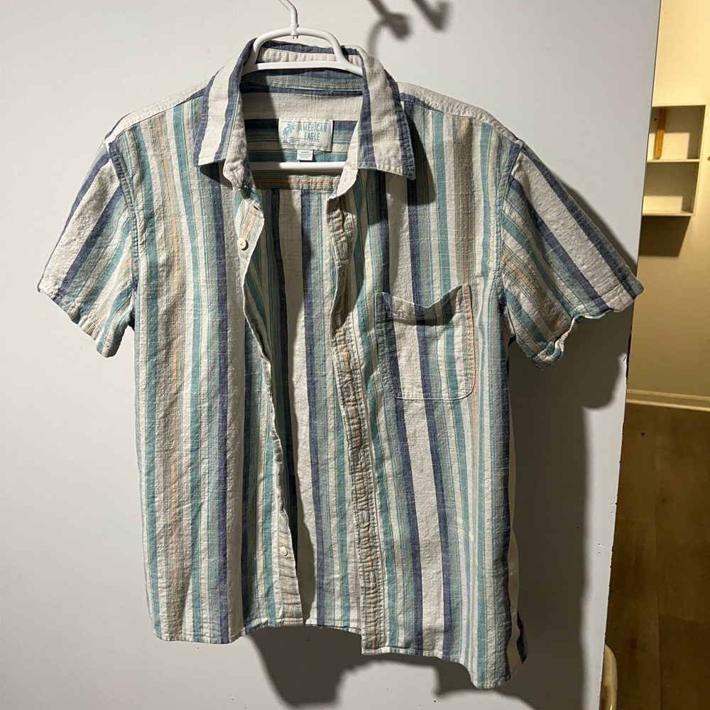 American Eagle Outfitters Multicolor Striped Casual Shirt
